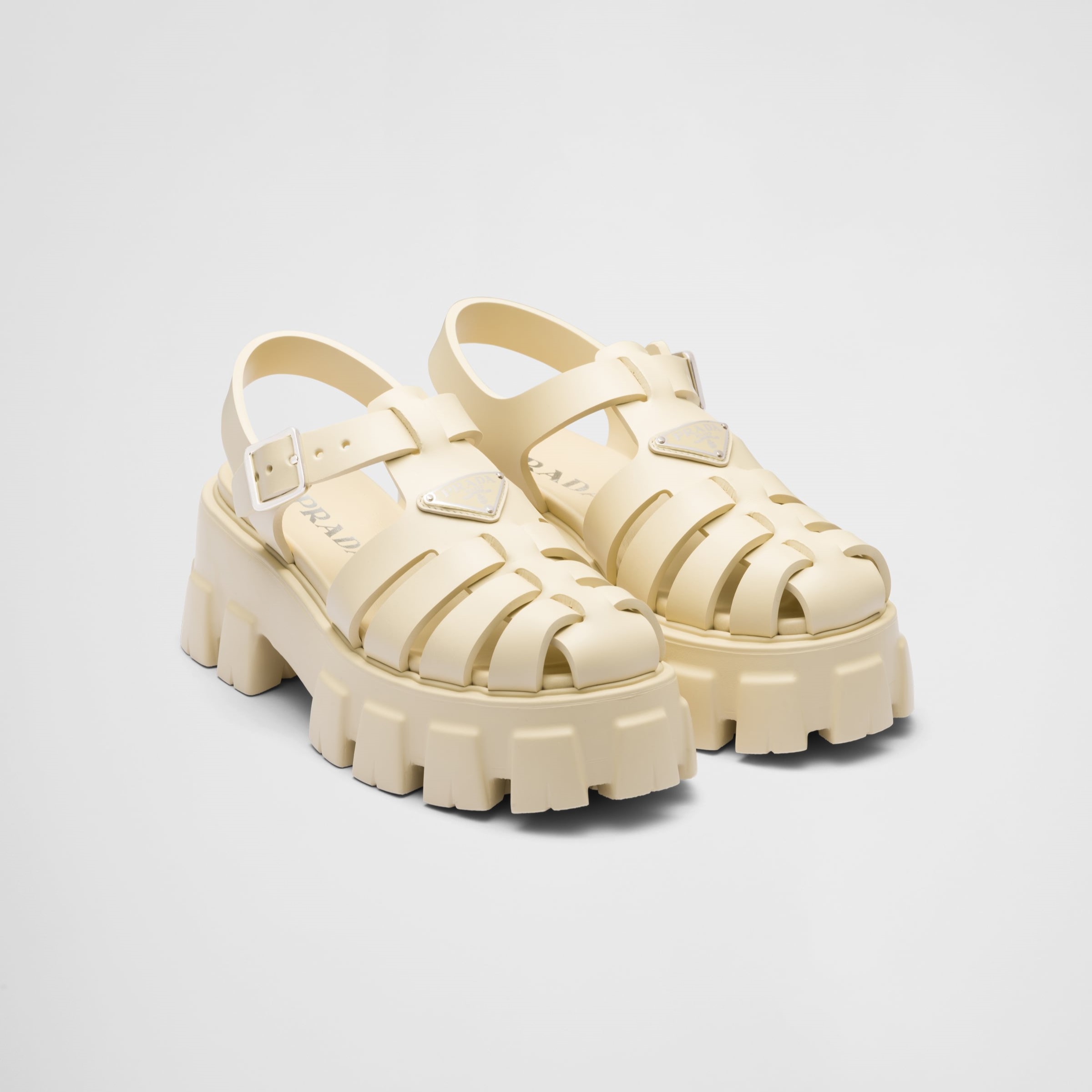 RUBBER MONOLITH SANDALS, QUARTZ