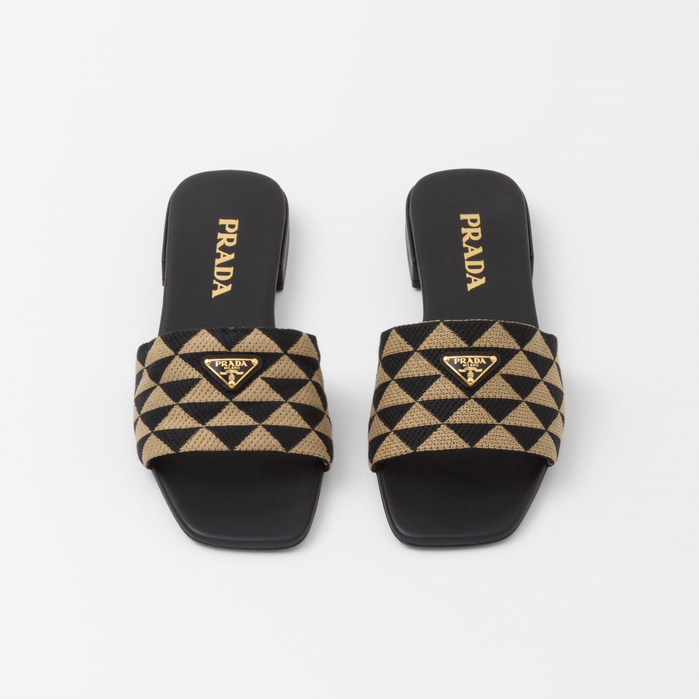 EMBROIDERED FABRIC SLIDES