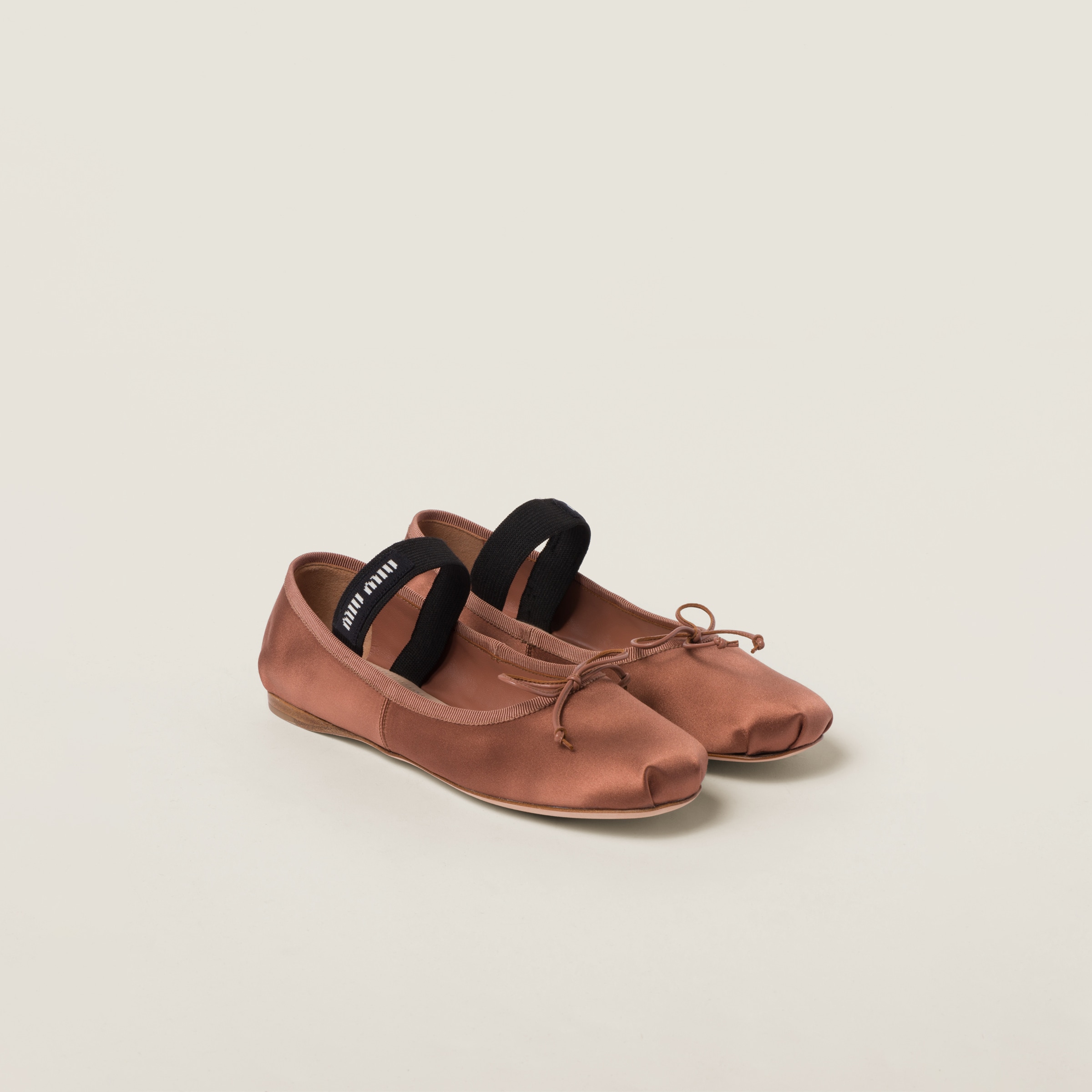 SATIN BALLERINAS, COCOA BROWN