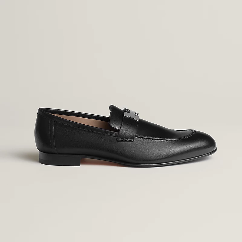 PARIS LOAFER, NOIR (SILVER BUCKLE)