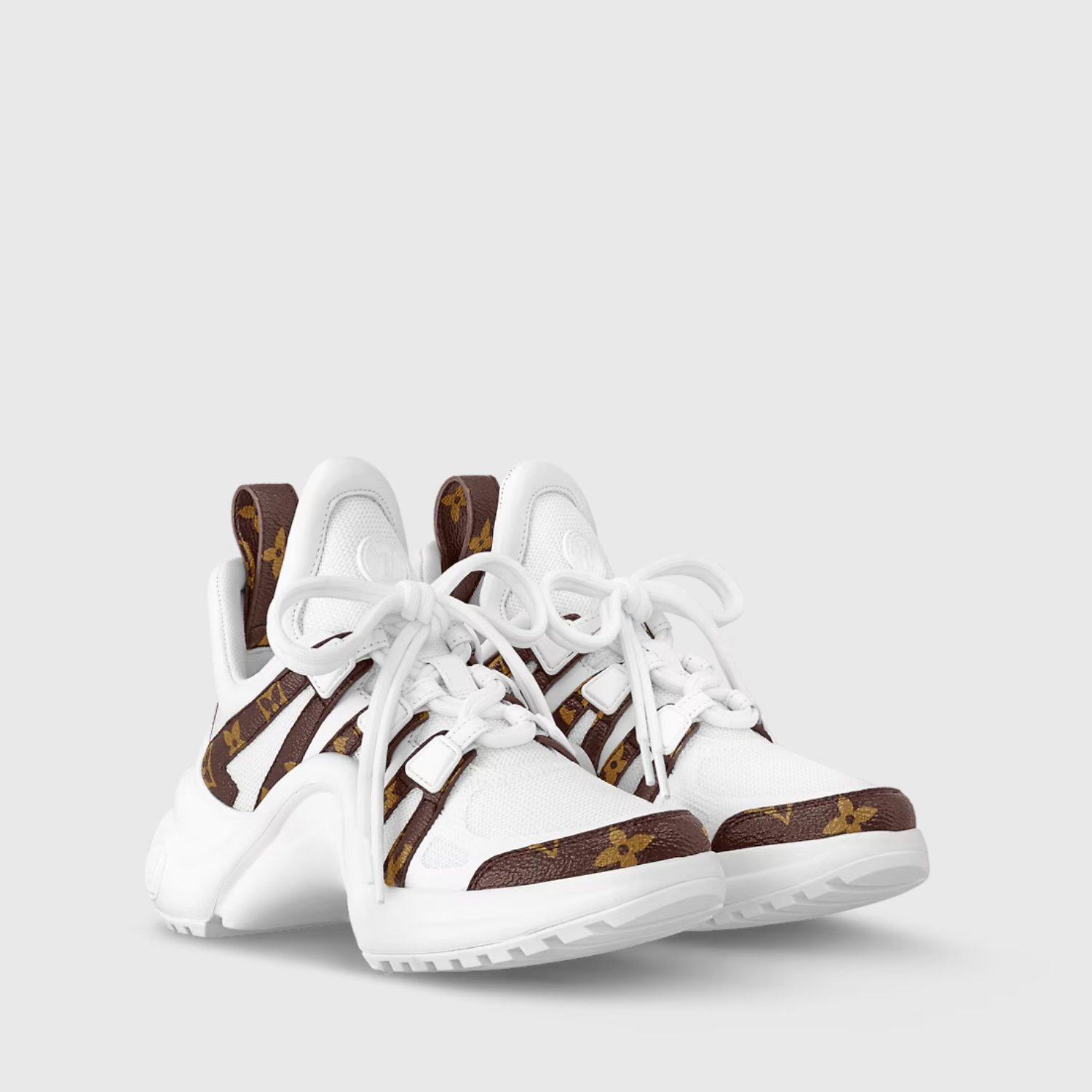 LV ARCHLIGHT SNEAKER, WHITE/ BROWN