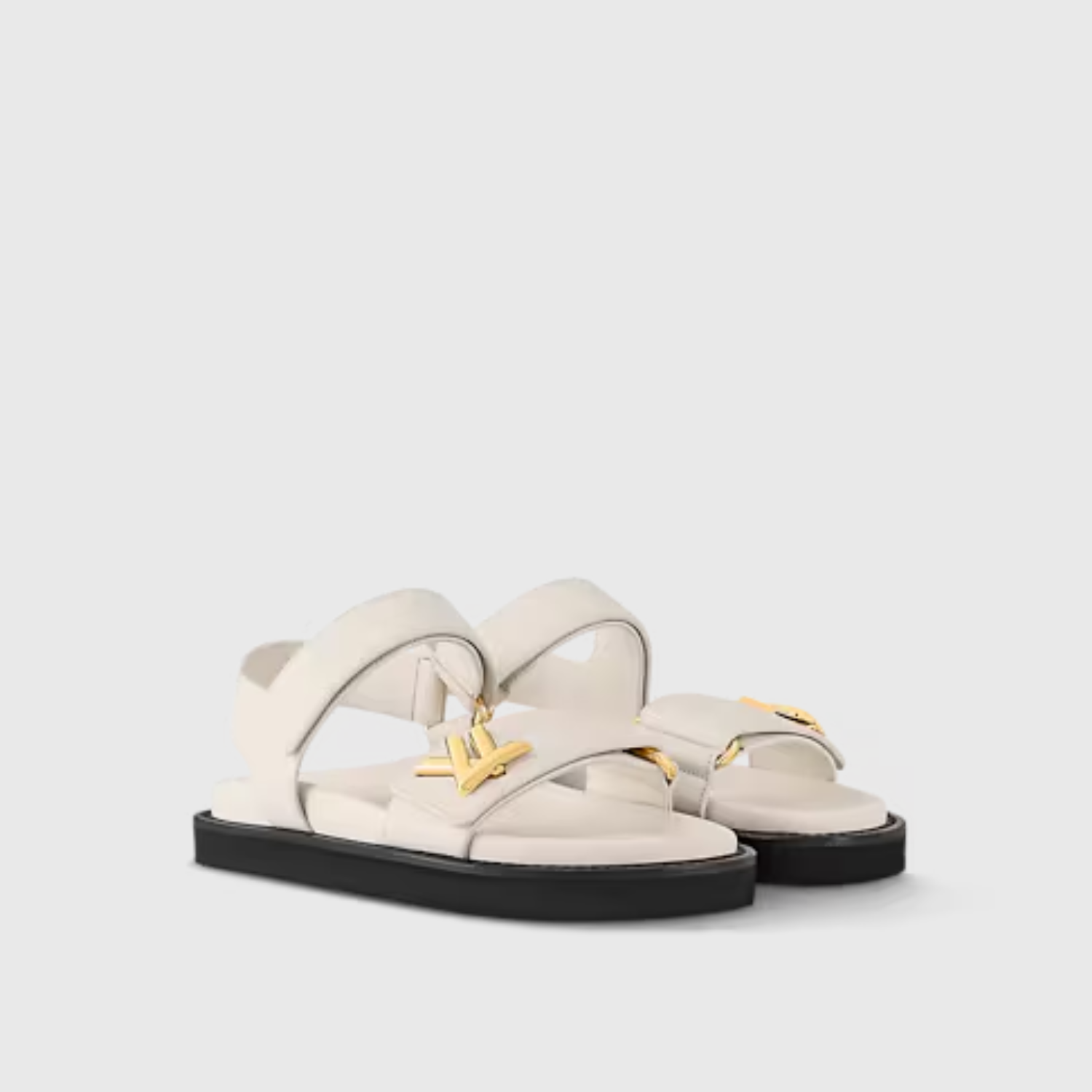 LV SUNSET FLAT COMFORT SANDAL, LIGHT BEIGE