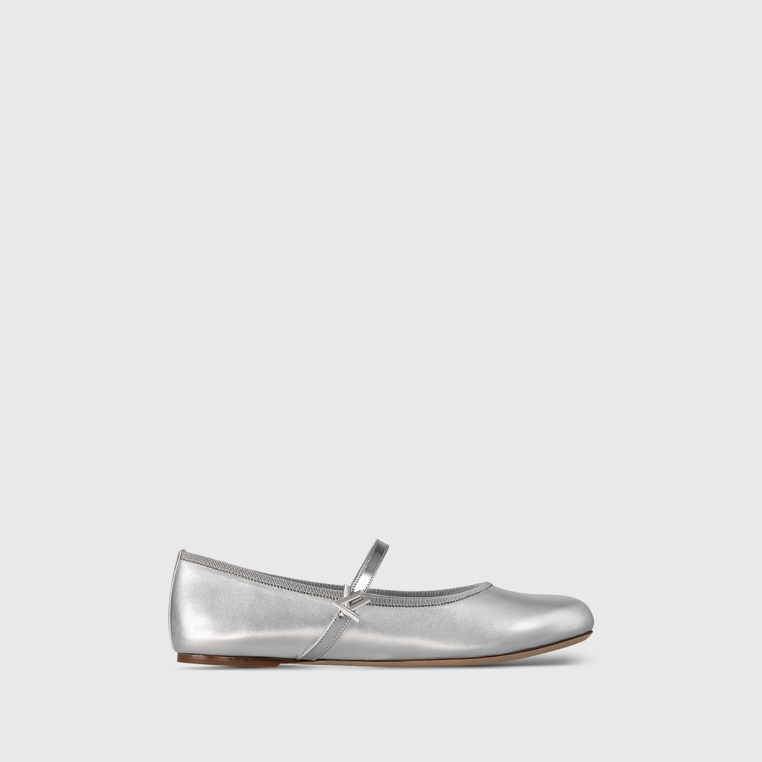 ROMY FLAT BALLERINA, SILVER