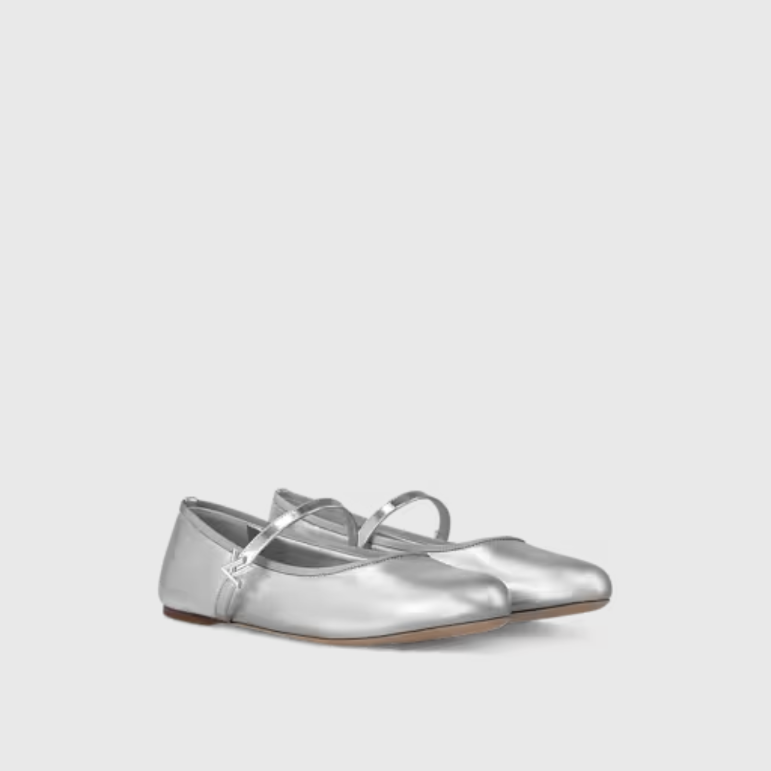 ROMY FLAT BALLERINA, SILVER